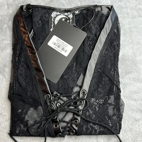 NWT Killstar Desert Rose Lace Bodysuit Black Size Medium - Picture 5 of 11